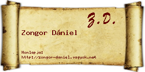 Zongor Dániel névjegykártya